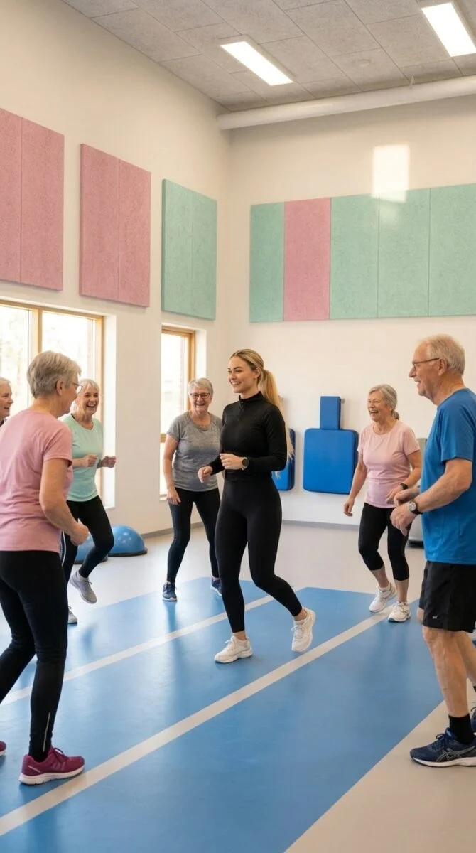 Seniorentraining in der Halle